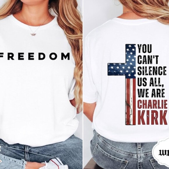 Disney F Tops - You can_t silence us all Charlie Kirk Shirt, Political Gift, Charlie Kirk 166